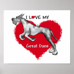 Amour Merle great dane Posters
