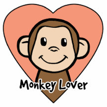 Amour mignon de singe de sourire de clipart (image photo sculptures