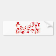 Amour Notes_ Autocollants Pour Voiture