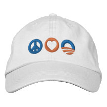 Amour Obama de paix Casquette De Baseball Brodée