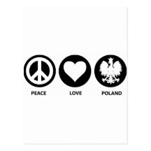 Amour Pologne de paix Cartes Postales
