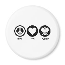 Amour Pologne de paix magnets