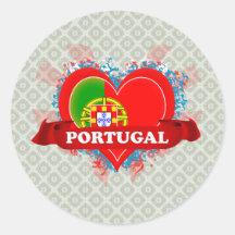 Amour Portugal du cru I Adhésifs Ronds