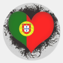 Amour Portugal du cru I Autocollants Ronds