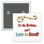 Amour pour perler le bouton d'anniversaire badges avec agrafe