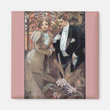 Amour romantique d'homme de femme de flirt de Much Magnets Pour Réfrigérateur