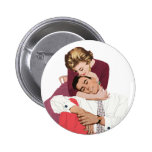 Amour romantique vintage, rétro Romance rose badges publicitaires