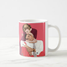 Amour romantique vintage, rétro Romance rose Tasse À Café