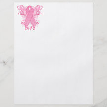 Amour rose de ruban prospectus en couleur