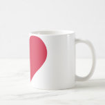 Amour rouge de coeur tasse
