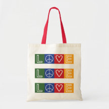 AMOUR - signe de coeur et de paix Sac Fourre-tout