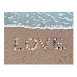 Amour sur la plage carte postale