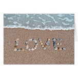 Amour sur la plage cartes de vœux