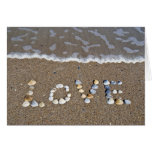 Amour sur la plage cartes de vœux