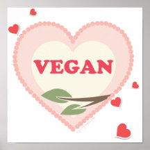 Amour végétalien affiches