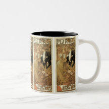 Amour vintage Romance, art Nouveau, Alphonse Mucha Tasse