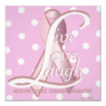 Amour vivant CardCustomize de rire rose de ruban Faire-part Personnalisé