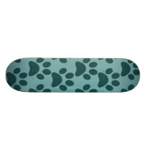 Amoureux de les chiens mignons de gris bleu d'empr planches à roulettes customisées