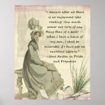 Amoureux des livres d'Austen Affiches