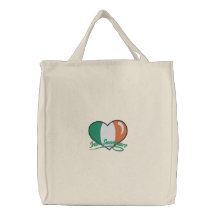 Amoureux irlandais Fourre-tout Sacs Brodés