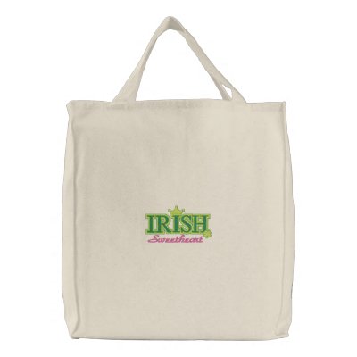 Amoureux irlandais sac fourre-tout brodé Amoureux irlandais sac fourre-tout brodé
