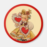 Amoureux vintage de coeurs aimant