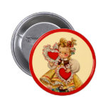 Amoureux vintage de coeurs badge avec épingle