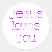 Amours pourpres de Polkadot Jésus vous ! Autocollants