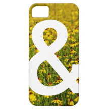 Ampersand on Floral Background iPhone 5 Case