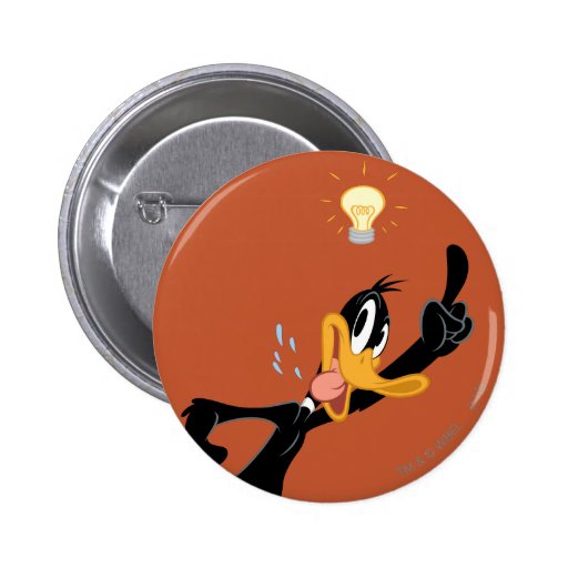 Ampoule au-dessus de la tête du canard de Daffy Badges Avec Agrafe