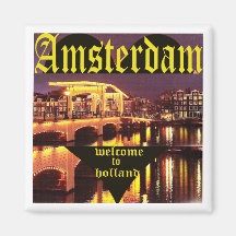 AMSTERDAM AIMANTS POUR RÉFRIGÉRATEUR