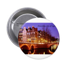 Amsterdam, ville des lumières (par St.K.) Badge Avec Épingle