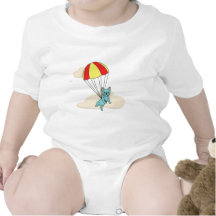 Amusement bleu de parapluie de bouledogue français body pour bébé