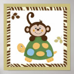 Amusement dans la copie d'affiche d'art de singe d posters