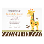 Amusement dans l'invitation de baby shower de gira
