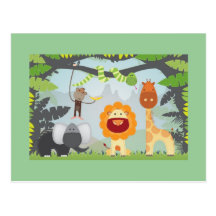 Amusement de jungle carte postale