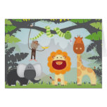 Amusement de jungle cartes de vœux