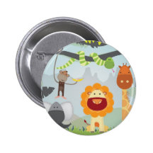 Amusement de jungle pin's avec agrafe