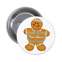 Amusement de pain d'épice badges avec agrafe
