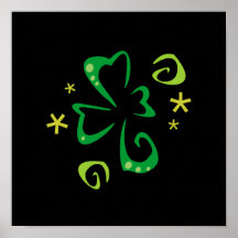 Amusement de trèfle poster