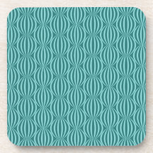 Amusement et motif bleu de cercle d'Aqua moderne Sous-bocks