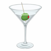 Amusement grand verre de Martini de cocktail avec  Photo Sculpture