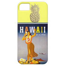 Ananas d'or d'Hawaï et rétro danseur de danse poly Coque iPhone 5 Case-Mate