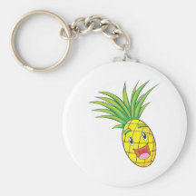 Ananas heureux porte-clef