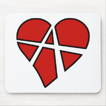 Anarchie imprudente de coeur de relations radicale tapis de souris