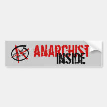Anarchiste à l'intérieur adhésif pour voiture