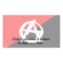 Anarchiste avec un symbole, Colombie Cartes De Visite Professionnelles