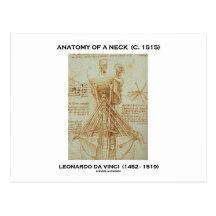 Anatomie de Leonardo da Vinci d'un cou (dessin) Carte Postale