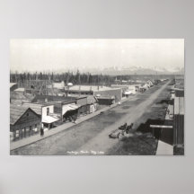 Anchorage, vue panoramique de ville d'AK 1916 Affiches