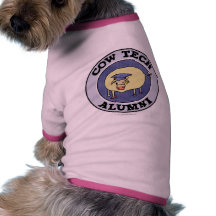 Anciennes élèves de technologie de vache t-shirt pour chien